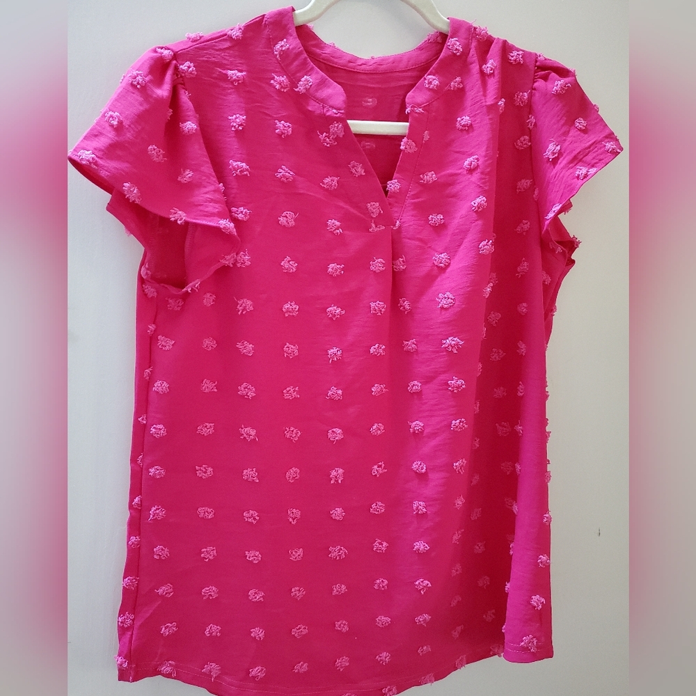 Vibrant Pink Textured Dress